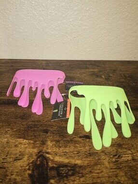 Pink and Green Slime Drip Tumbler Sleeve - Glow In The Dark - Set of 2
